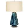 Uttermost Pescara 29" Teal-Gray and Blue-Swirl Glass Modern Table Lamp