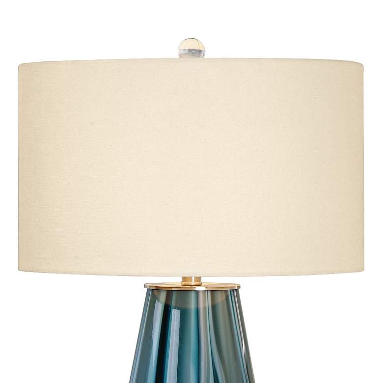 Image 3 Uttermost Pescara 29" Teal-Gray and Blue-Swirl Glass Modern Table Lamp more views
