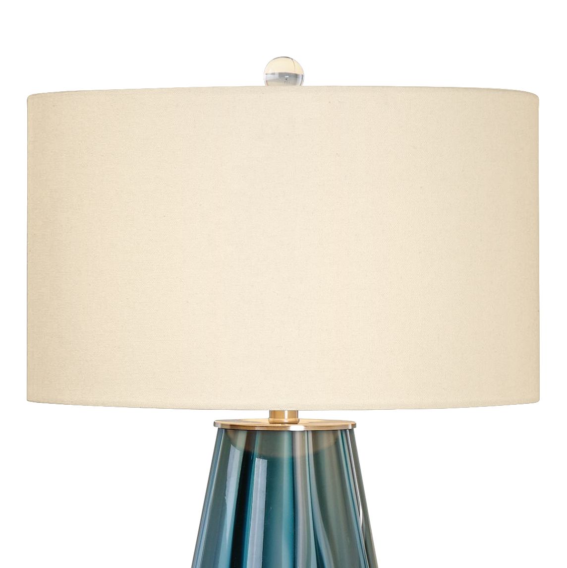 teal and gray lamps