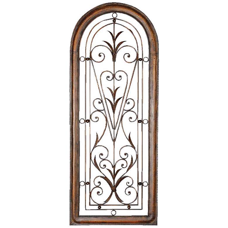 Uttermost Petite Cristy 50&quot; High Arched Metal Wall Art