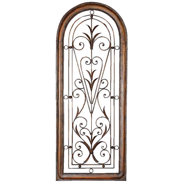 Image 1 Uttermost Petite Cristy 50" High Arched Metal Wall Art