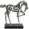 Uttermost Phoenix 18 1/2"W Brushed Nickel Horse Statue