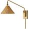 Uttermost Phuvinh 15 3/4"H Antique Brass Rattan Wall Sconce
