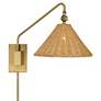 4_Uttermost Phuvinh 15 3/4"H Antique Brass Rattan Wall Sconce more views