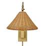 5_Uttermost Phuvinh 15 3/4"H Antique Brass Rattan Wall Sconce more views