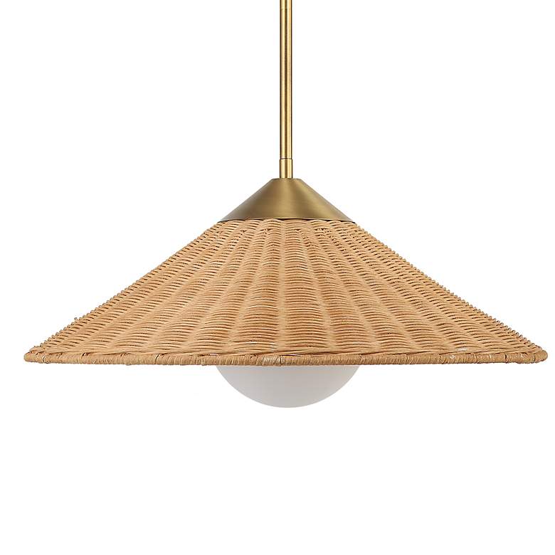 Image 2 Uttermost Phuvinh 20 inchW Woven Natural Rattan Pendant Light more views