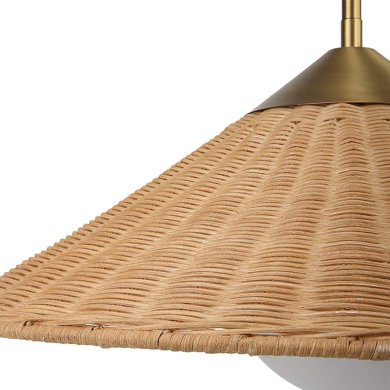 Image 5 Uttermost Phuvinh 20"W Woven Natural Rattan Pendant Light more views