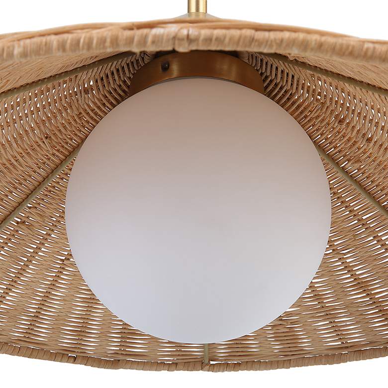 Image 5 Uttermost Phuvinh 20 inchW Woven Natural Rattan Pendant Light more views