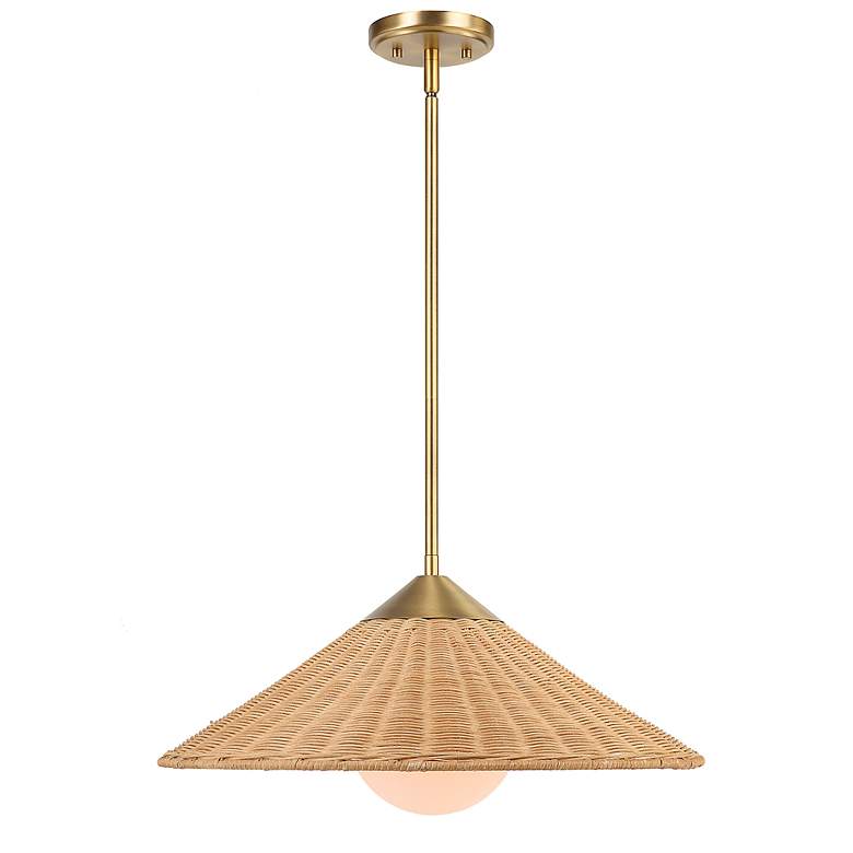 Image 7 Uttermost Phuvinh 20"W Woven Natural Rattan Pendant Light more views