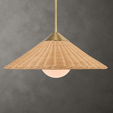 Uttermost Phuvinh 20"W Woven Natural Rattan Pendant Light