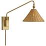 Uttermost Phuvinh Natural Rattan with Brass Accents 1 Lt Sconce