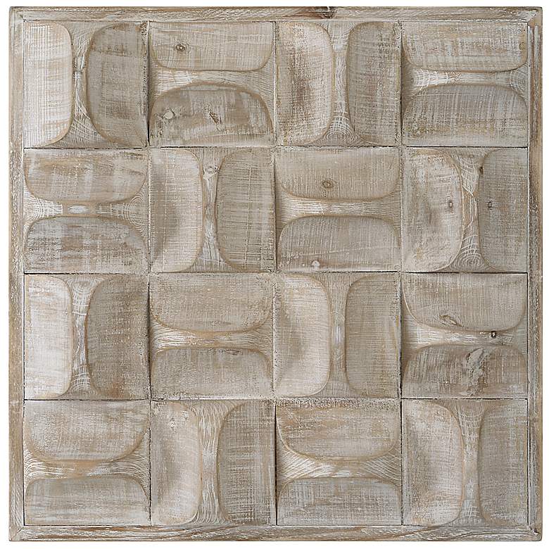 Image 2 Uttermost Pickford 20.125" Square Natural Wood Modern Wall Decor