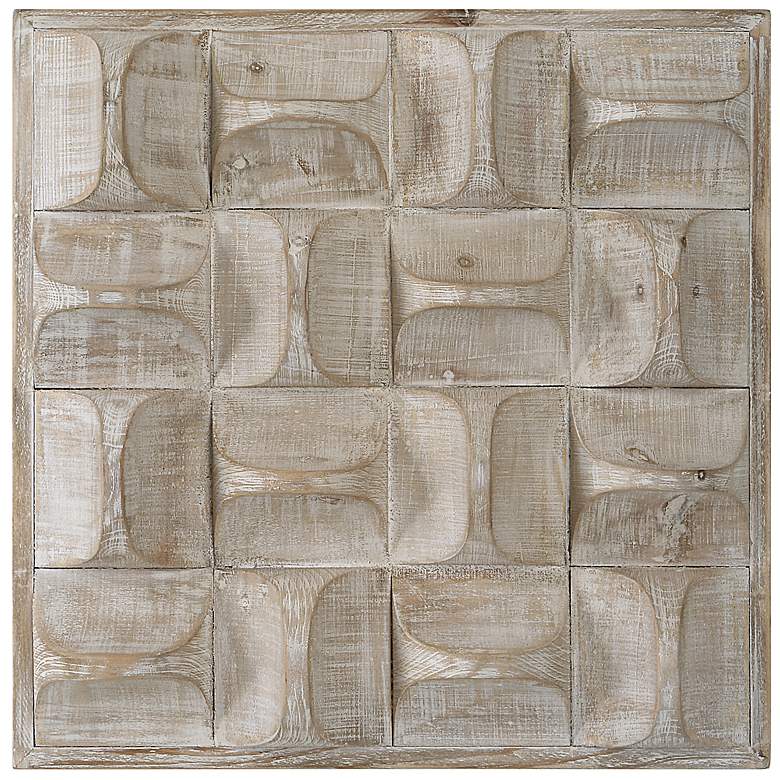 Image 2 Uttermost Pickford 20.125 inch Square Natural Wood Modern Wall Decor