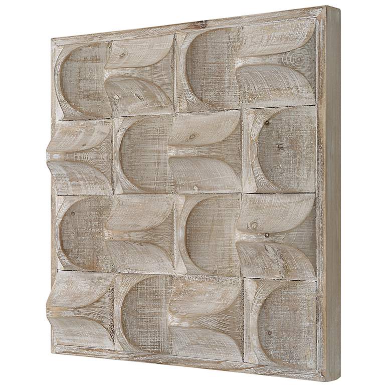 Image 5 Uttermost Pickford 20.125" Square Natural Wood Modern Wall Decor more views
