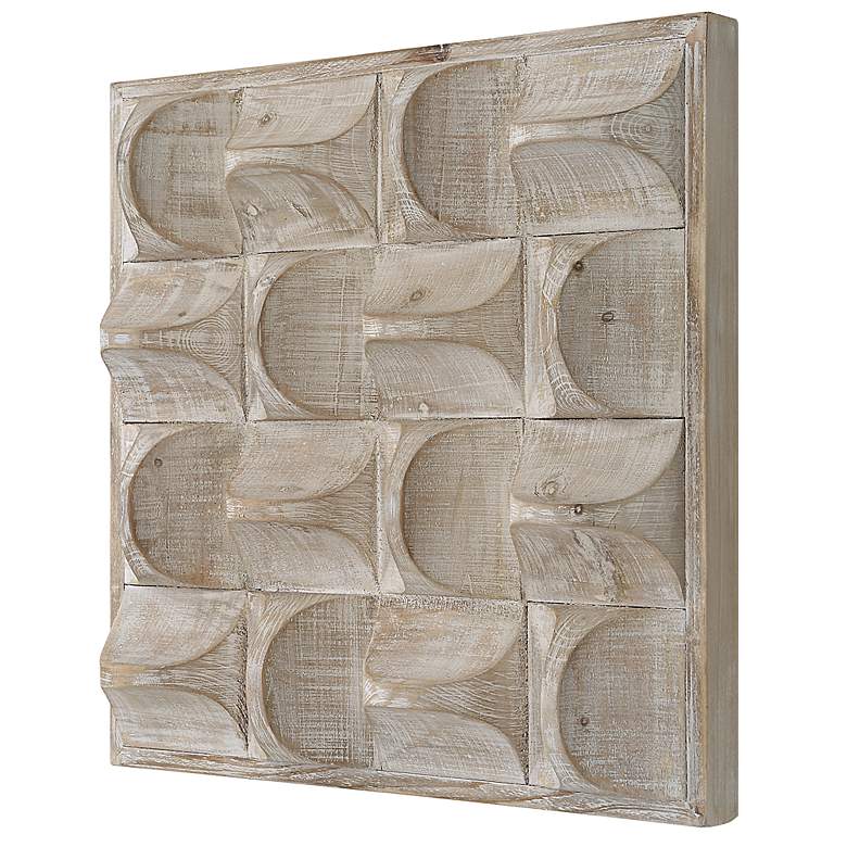 Image 5 Uttermost Pickford 20.125 inch Square Natural Wood Modern Wall Decor more views