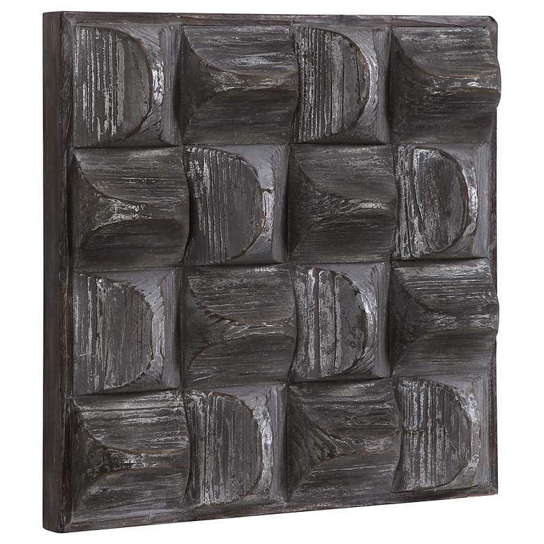 Image 5 Uttermost Pickford 20 1/4 inch Square Aged Gray Wood Wall Art more views