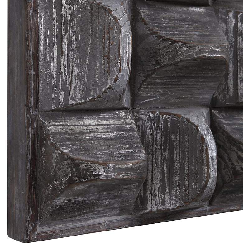 Image 7 Uttermost Pickford 20 1/4" Square Aged Gray Wood Wall Art more views