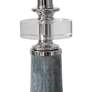 Uttermost Piers 33 1/2" HIgh Mottled Blue Ceramic Buffet Table Lamp