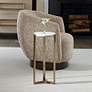 1_Uttermost Pietra Antique Brass Metal and Marble Top Drink Table