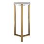 3_Uttermost Pietra Antique Brass Metal and Marble Top Drink Table more views