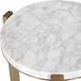 4_Uttermost Pietra Antique Brass Metal and Marble Top Drink Table more views