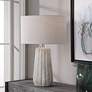 1_Uttermost Pikes 26" High Stone-Ivory and Taupe Ceramic Table Lamp