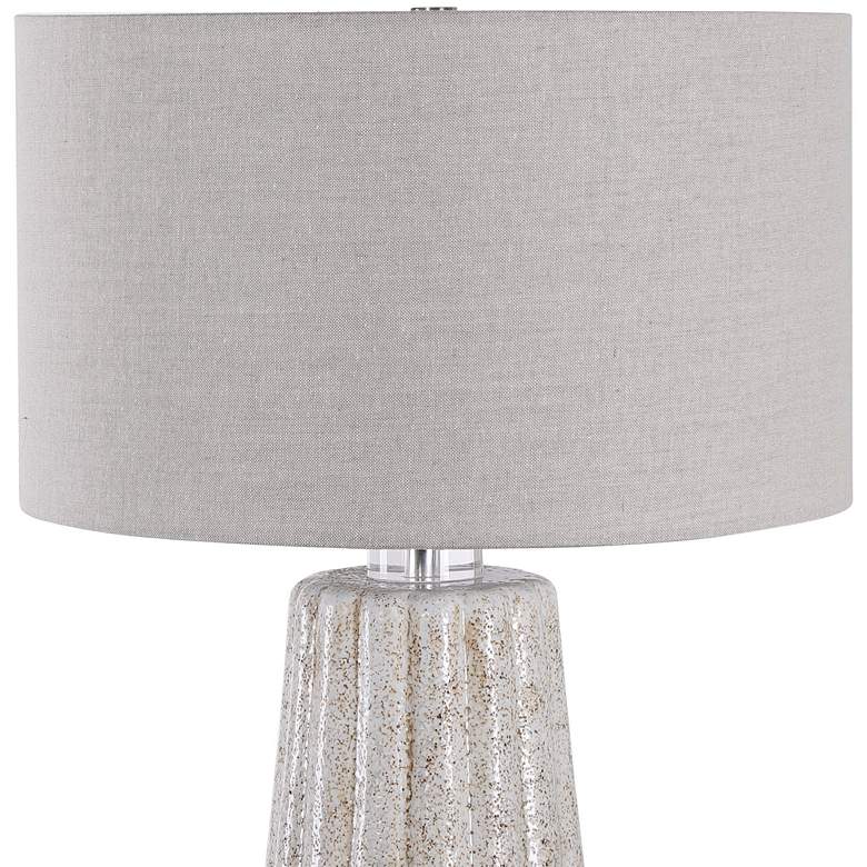 Image 4 Uttermost Pikes 26" High Stone-Ivory and Taupe Ceramic Table Lamp more views