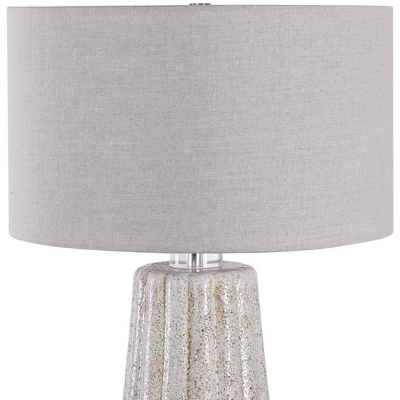 Image 4 Uttermost Pikes Stone-Ivory and Taupe Ceramic Table Lamp more views