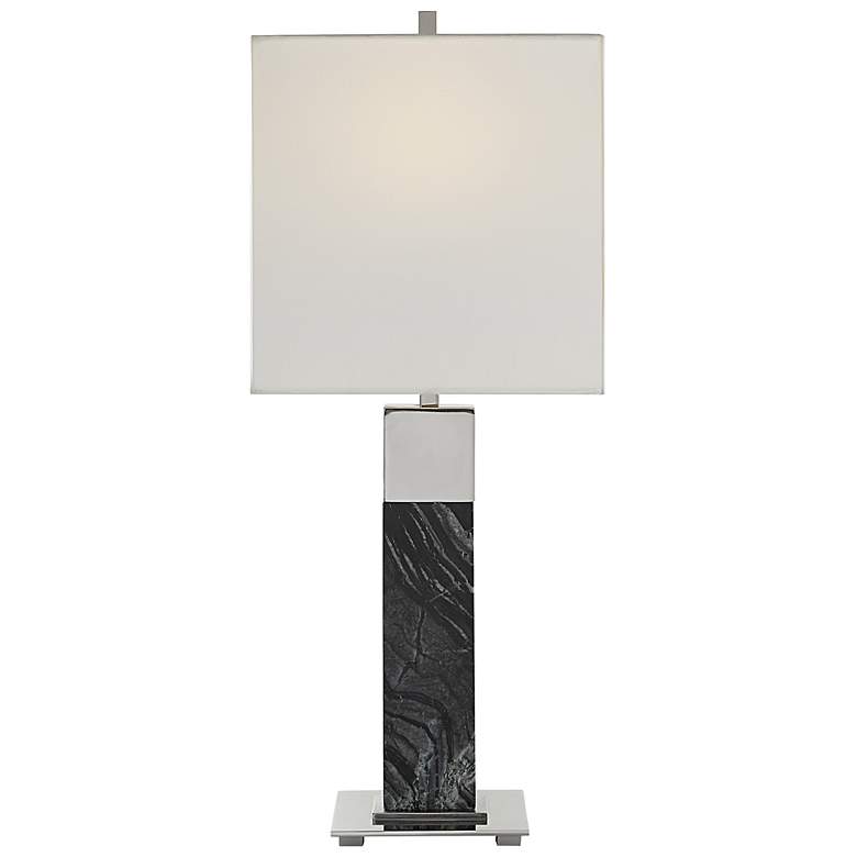 Image 2 Uttermost Pilaster Black Marble Table Lamp