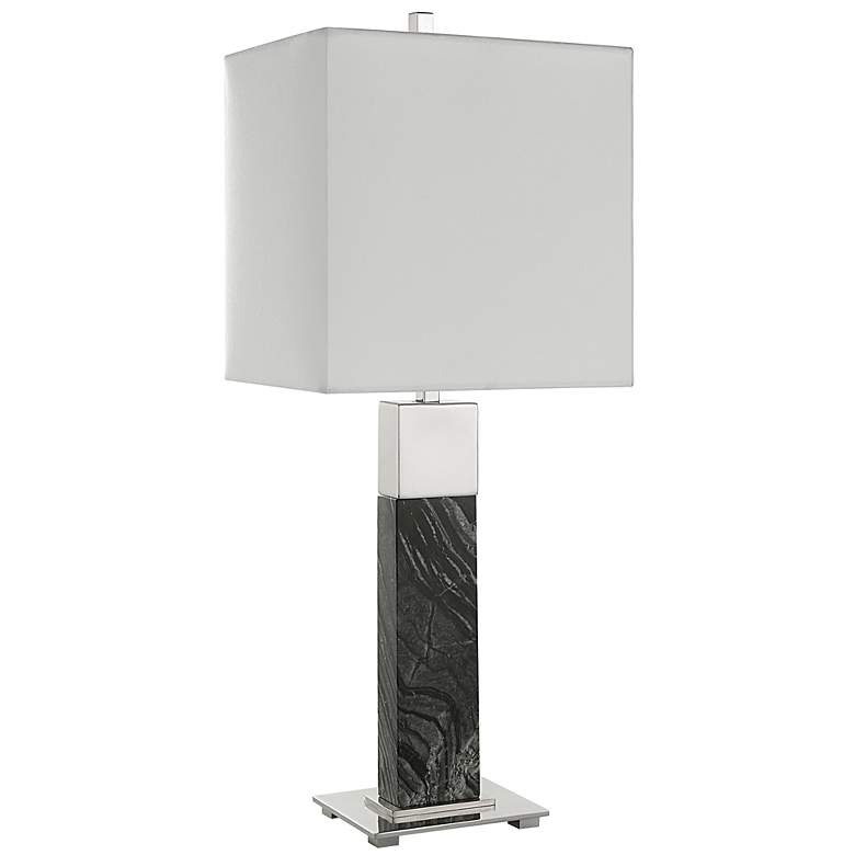 Image 6 Uttermost Pilaster Black Marble Table Lamp more views