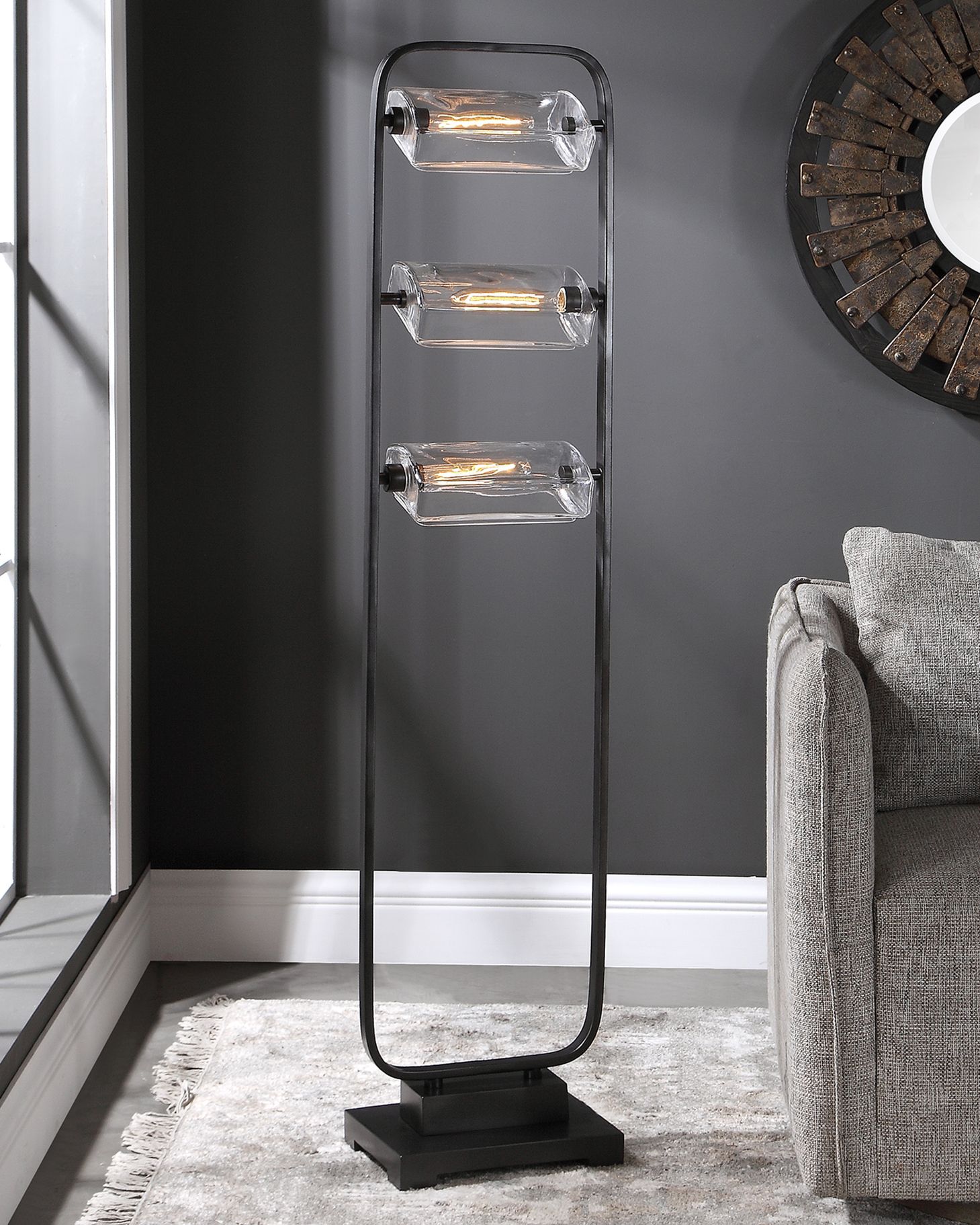 clear column floor lamp