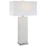 Uttermost Pillar 32"  Modern White Marble Table Lamp