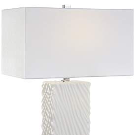 Image3 of Uttermost Pillar 32"  Modern White Marble Table Lamp more views