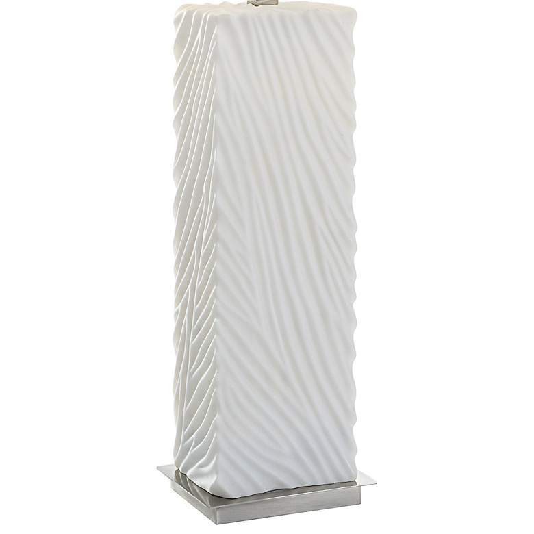 Image 4 Uttermost Pillar 32 inch  Modern White Marble Table Lamp more views
