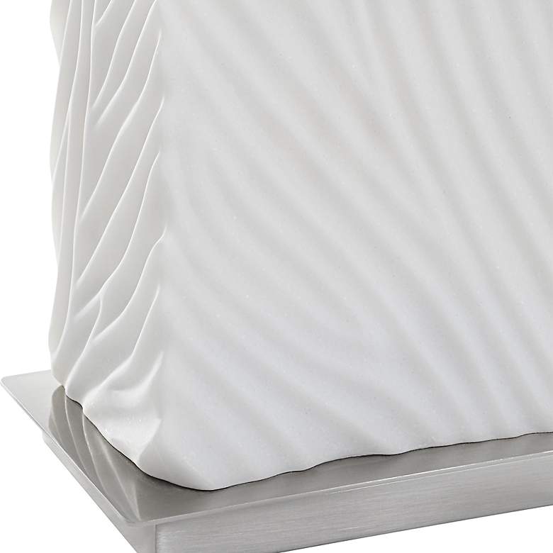 Image 7 Uttermost Pillar 32" Modern White Marble Table Lamp more views