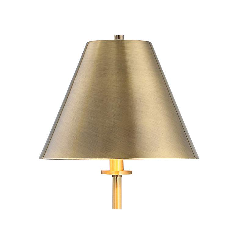 Image 3 Uttermost Pilot 36 1/2 inch Plated Brushed Brass Metal Buffet Table Lamp more views