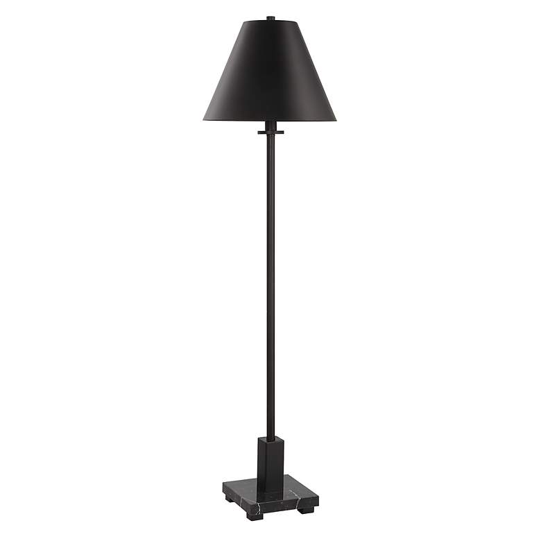 Image 3 Uttermost Pilot 36 1/2 inch Satin Black Metal Buffet Table Lamp more views