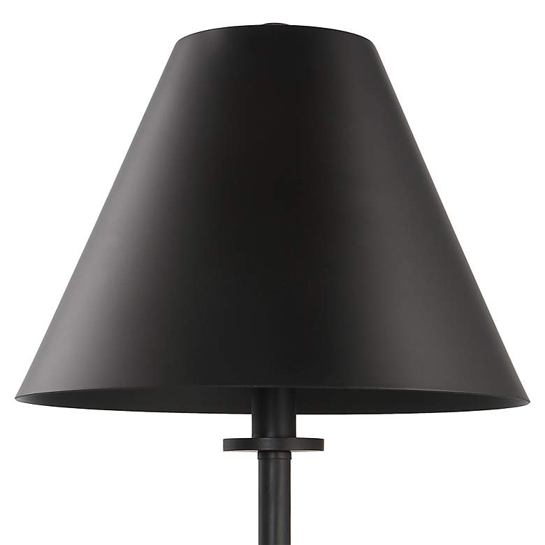 Image 4 Uttermost Pilot 36 1/2" Satin Black Metal Buffet Table Lamp more views