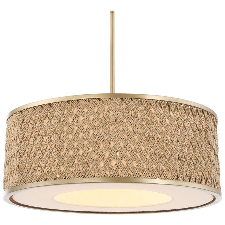Image 1 Uttermost Pinchot 22 1/4" Rattan 4-Light Pendant