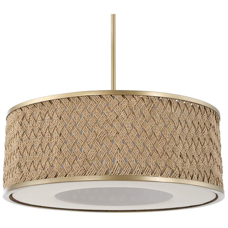 Image 3 Uttermost Pinchot 22 1/4" Rattan 4-Light Pendant more views