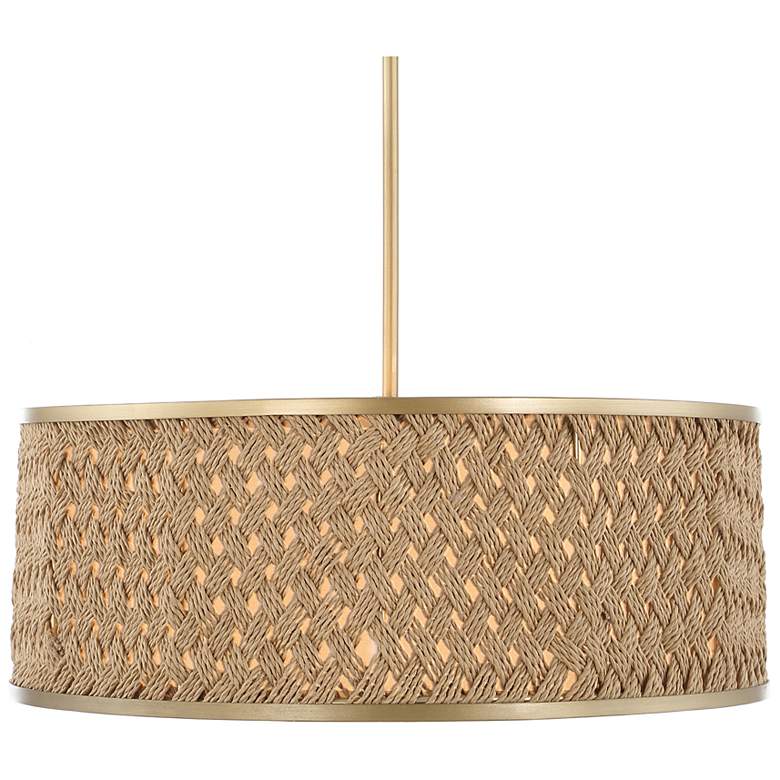 Image 4 Uttermost Pinchot 22 1/4" Rattan 4-Light Pendant more views