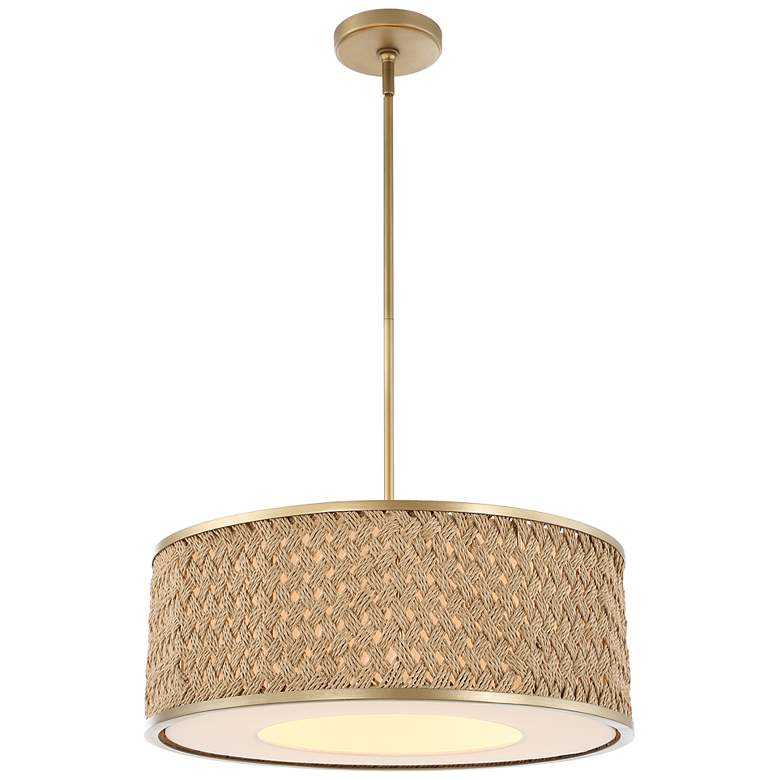 Image 5 Uttermost Pinchot 22 1/4" Rattan 4-Light Pendant more views