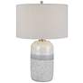 Thumbnail2 of Uttermost Pinpoint Ivory and Blue Gray Ceramic Table Lamp