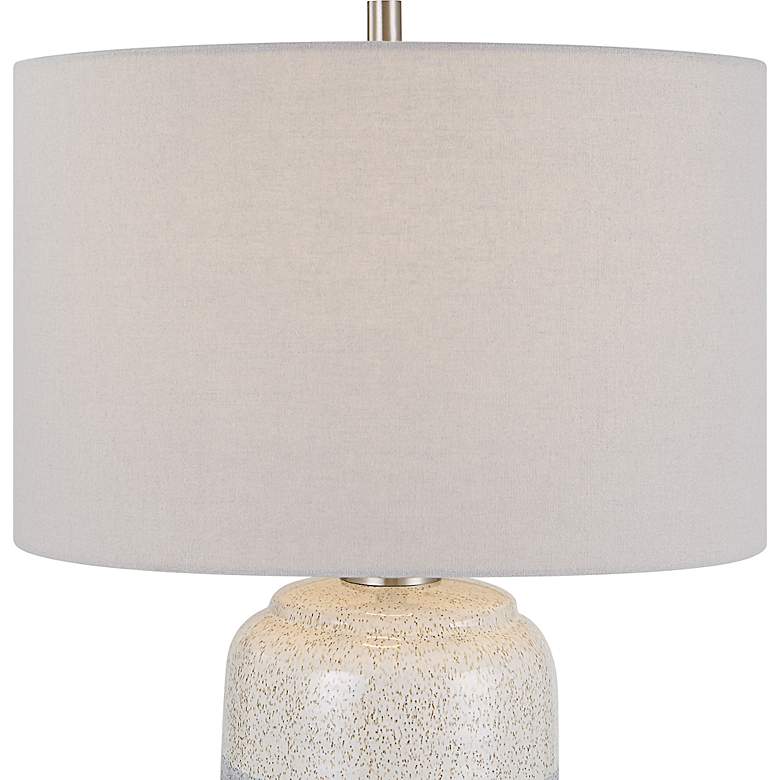 Image 5 Uttermost Pinpoint Ivory and Blue Gray Ceramic Table Lamp more views