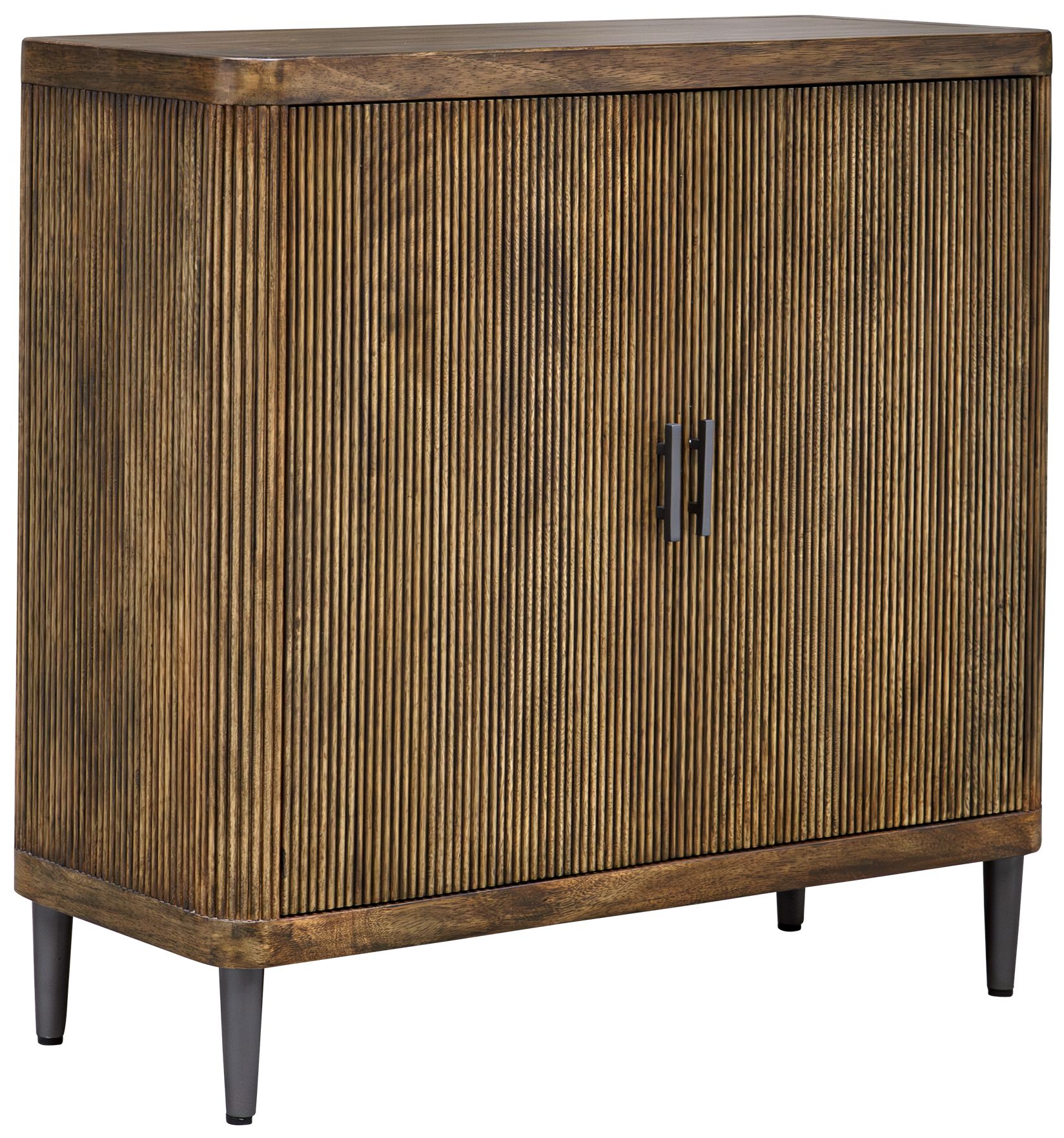 Image 2 Uttermost Pinstripe 36" Wide Mango Wood 2-Door Cabinet more views