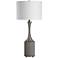 Uttermost Pitman Ribbed Gray Concrete Table Lamp