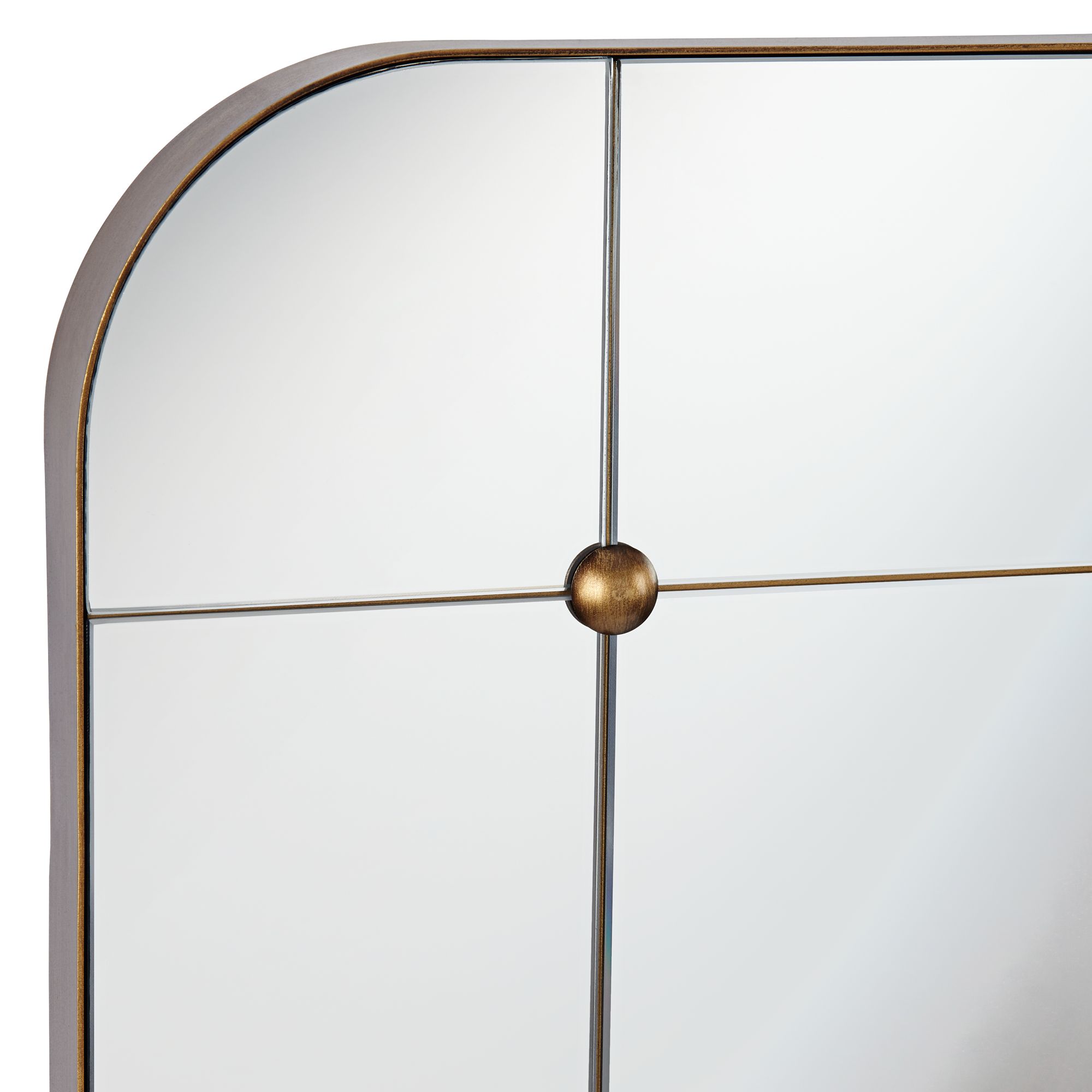 Image 3 Uttermost Placid 24x38 Aged Gold Segmented Wall Mirror more views