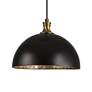 4_Uttermost Placuna 15" Wide Pacific Bronze Metal Dome Pendant Light more views