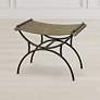1_Uttermost Playa 21.25" H Gunmetal and Natural Seagrass Small Bench