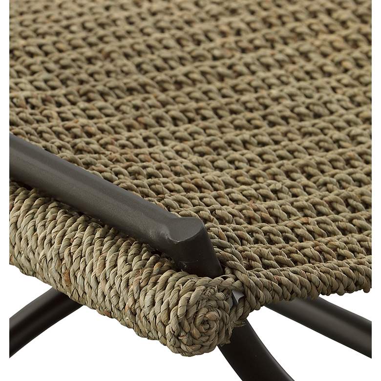 Image 5 Uttermost Playa 21.25" H Gunmetal and Natural Seagrass Small Bench more views